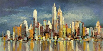 New York, riflessi del mattino by Luigi Florio art print