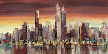 Sera su New York by Luigi Florio art print
