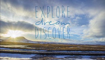 Explore Dream Discover by Kimberly Glover art print