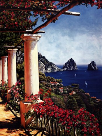 Pergola in Capri by Elizabeth Wright art print