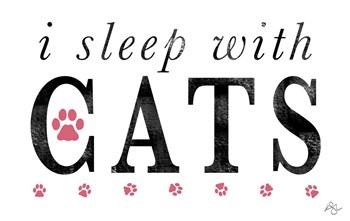 I Sleep with Cats by Kimberly Glover art print