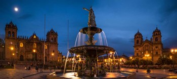 Fountain at La Catedral, Plaza De Armas, Cusco City, Peru by Panoramic Images art print