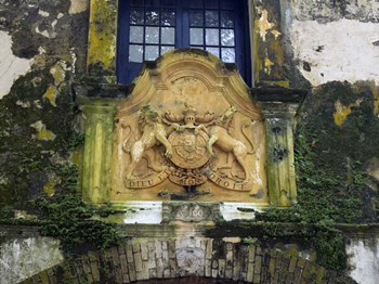 British Coat-of-Arms on Warehouse in the City of Galle, Southern Province, Sri Lanka by Panoramic Images art print