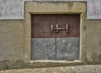 Wooden Door, San Martin de Trevejo, Spain by Panoramic Images art print