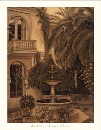 Loggia and Fountain by David Parks art print