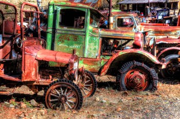 Abandoned Trucks, Arizona by Panoramic Images art print