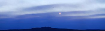 Moonset over Mountain, Tres Orejas, Taos County, New Mexico by Panoramic Images art print