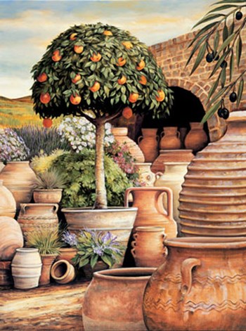 Orange Topiary by Eduardo Moreau art print