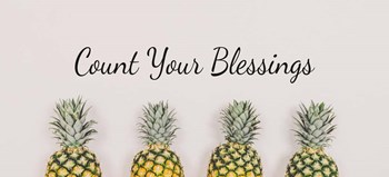 Count Your Blessings Pineapples by Color Me Happy art print