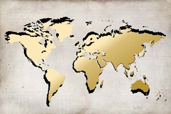 World Map by Ramona Murdock art print