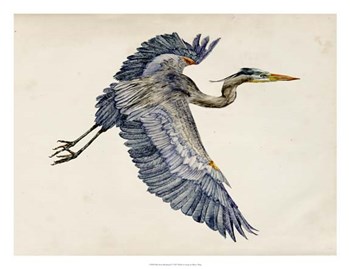 Blue Heron Rendering IV by Melissa Wang art print