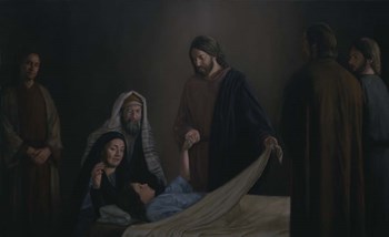 Jesus Raising The Daughter Of Jairus by David Lindsley art print