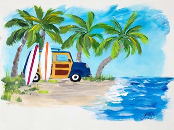 Tropical Vacation II by Julie DeRice art print