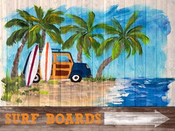 Surf Boards by Julie DeRice art print