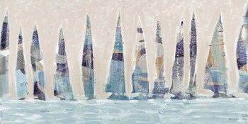 Dozen Muted Boats Panel by Dan Meneely art print
