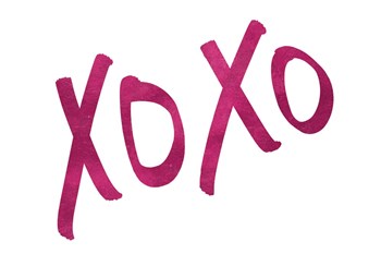 Romantic Pink XOXO by SD Graphics Studio art print