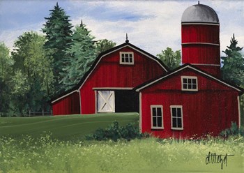 Red Barn by Debbi Wetzel art print