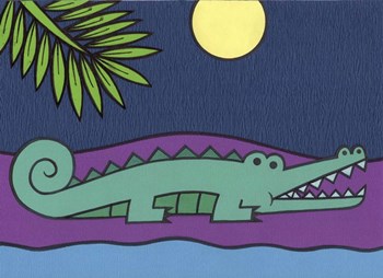 Crocodile by Denny Driver art print