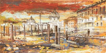 Tramonto su Roma by Luigi Florio art print