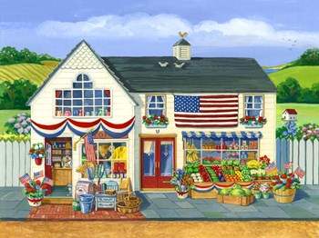 4th of July Market by Geraldine Aikman art print