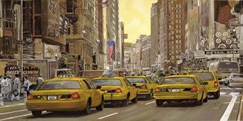 Taxi a New York by Guido Borelli art print