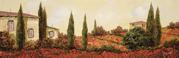 Tre case Tra I Papaveri by Guido Borelli art print