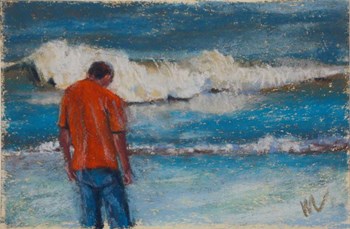 Looking For Shark Teeth by Marie Marfia Fine Art art print