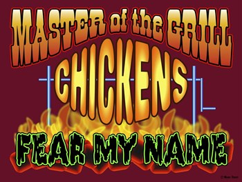 Master Grill Chicken Fear by Mark Frost art print