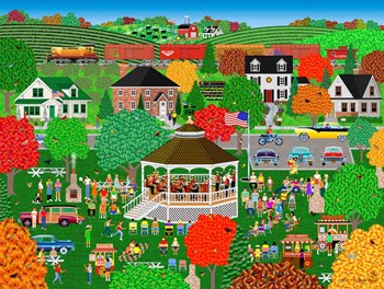 Autumn Band Concert by Mark Frost art print