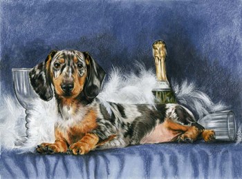 Happy New Year Without Party Hat by Barbara Keith art print