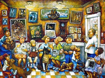 Visit To The Vet by Bill Bell art print