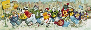 Hoop Cats by Bill Bell art print