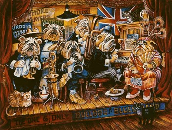 Bull Dog Blues Band by Bill Bell art print