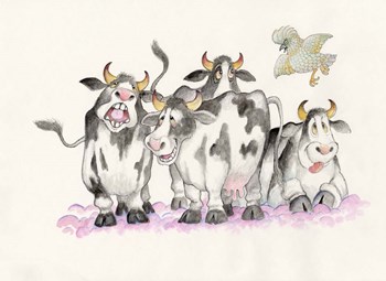 Cows are Calling by Bill Bell art print