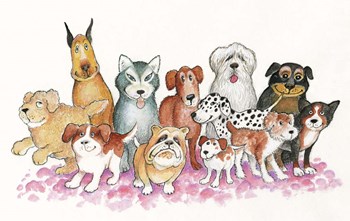 Dogs Galore by Bill Bell art print