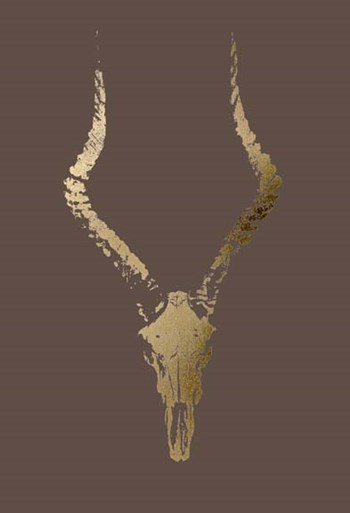 Gold Foil Rustic Mount II on Bitter Chocolate by Vision Studio art print