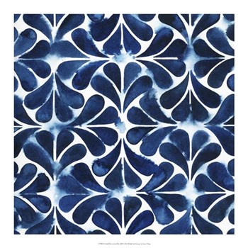 Cobalt Watercolor Tiles III by Grace Popp art print