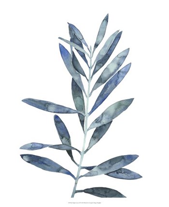 Indigo Leaves II by Megan Meagher art print