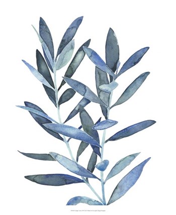 Indigo Leaves III by Megan Meagher art print