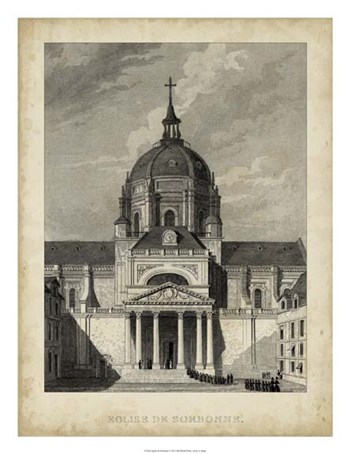 Eglise de Sorbonne by A.Pugin art print