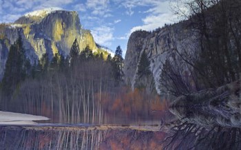 Yosemite Reflection 2 Color by Moises Levy art print