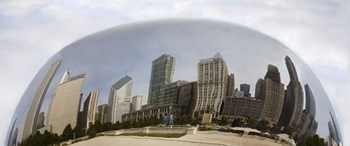Chicago Reflections, Chicago, Illinois 07 - Color Pan by Monte Nagler art print