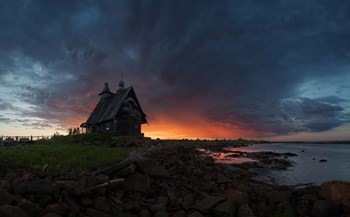 The Old Church On the Coast of White Sea by Sergey Ershov art print