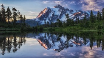 Sunrise On Mount Shuksan by James K. Papp art print