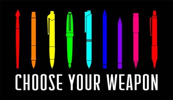 Choose Your Weapon - Rainbow by Color Me Happy art print