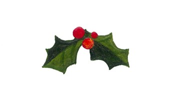 Let It Snow - Holly Berries by Peggy harris art print