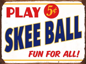 Skeeball Sign by RetroPlanet art print