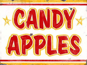 Candy Apples Rectangle by RetroPlanet art print