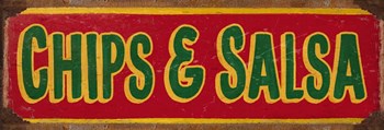 Chips And Salsa Red by RetroPlanet art print