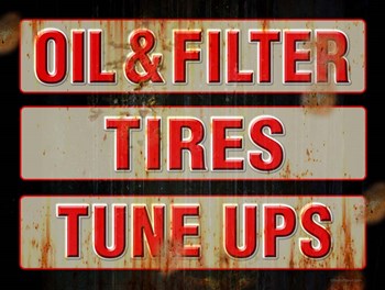 Oil Tires Tuneups by RetroPlanet art print
